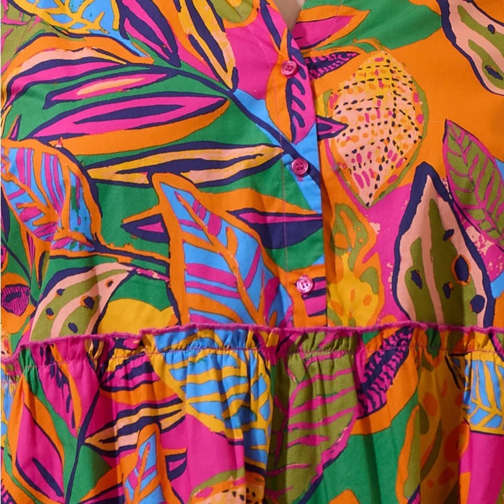 NWT Sugarlips Vibrant Multicolor Sleeveless Dress size 3X 🌸🌺🌹 BRB SL 2 - Picture 5 of 7